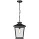 Bellmon 1 Light 11.1 inch Powder Coated Black Outdoor Hanging Lantern